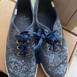 kate spade keds navy glitter
